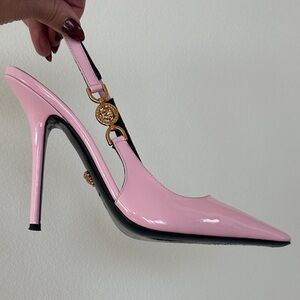Versace Pink Slingback Heels